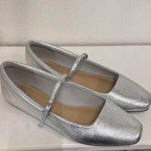 Soda Silver Flats Sparkly Loafers